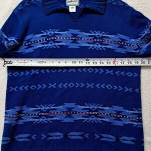 Pendleton Blue Patterned Sweater With Collar
